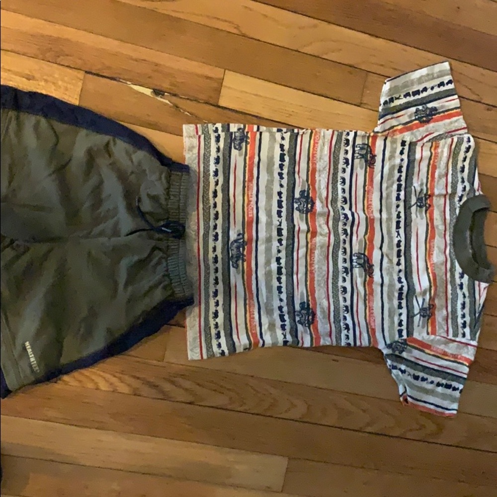 Gently worn boys shirt/short set